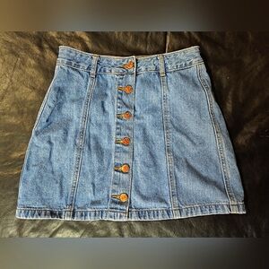 Forever 21 Button Down Denim Mini Skirt size small